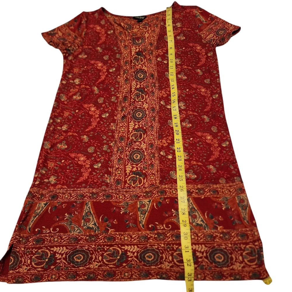 Lucky Brand Boho Short Sleeve Mini Shift Dress Size S - Picture 10 of 10